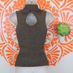 Cache Tops - Cache Brown Knit Beaded Tank Top Blouse Cache Tops - Cache Brown Knit Beaded Tank Top Blouse